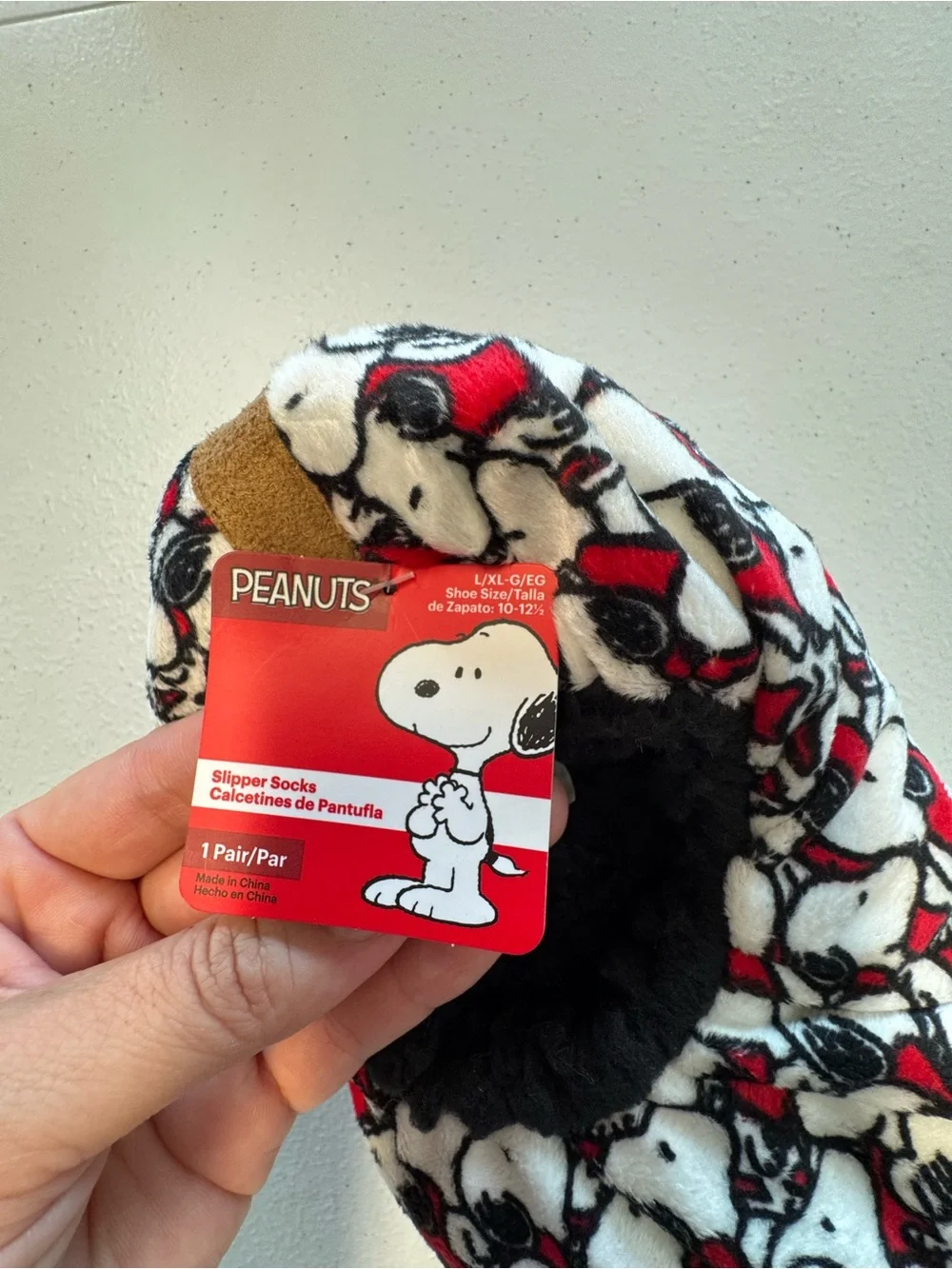 Peanuts Snoopy Printed Slippers - White, Black, Red, Brown